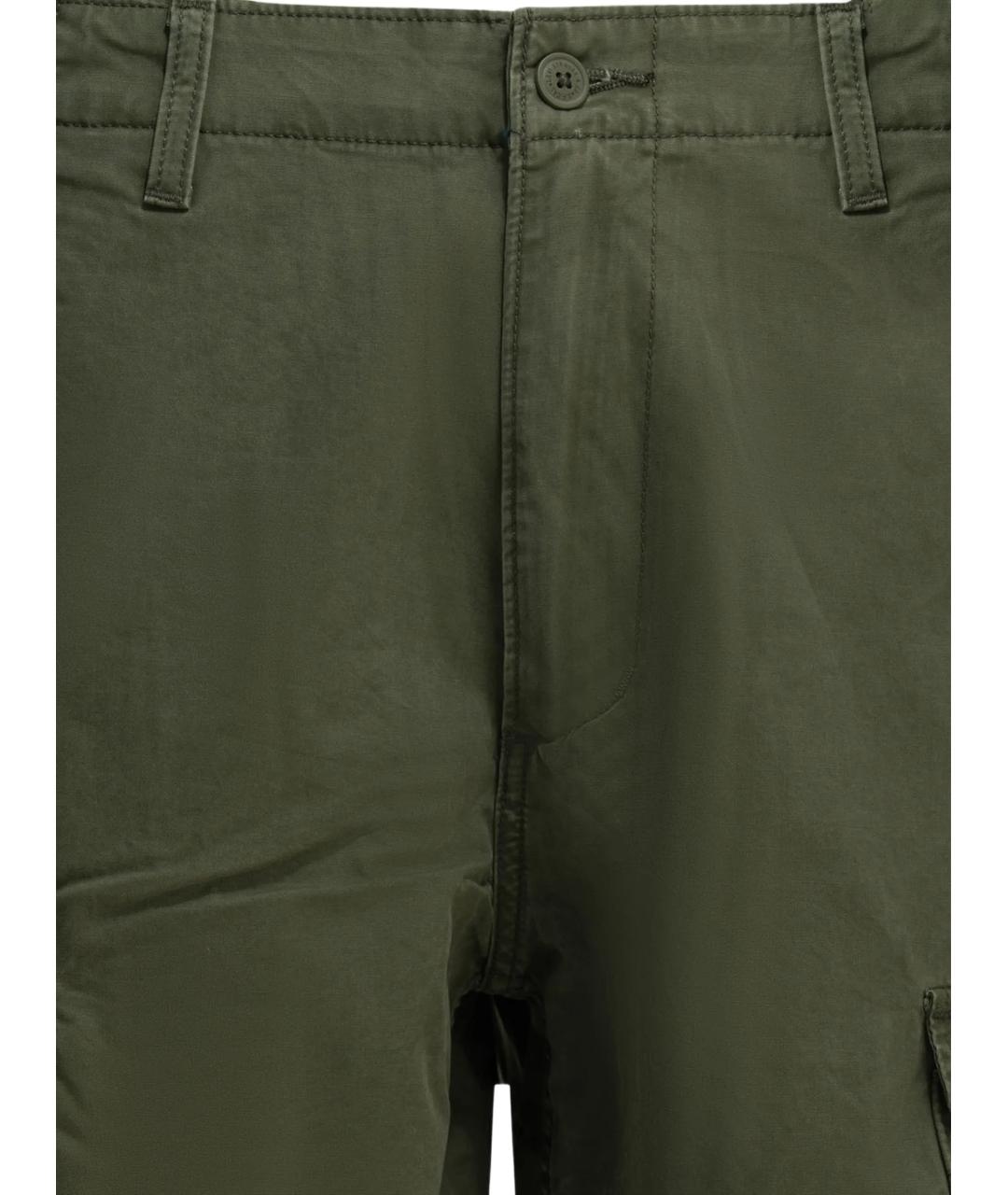 LEVI'S Зеленые хлопковые повседневные брюки, фото 3
