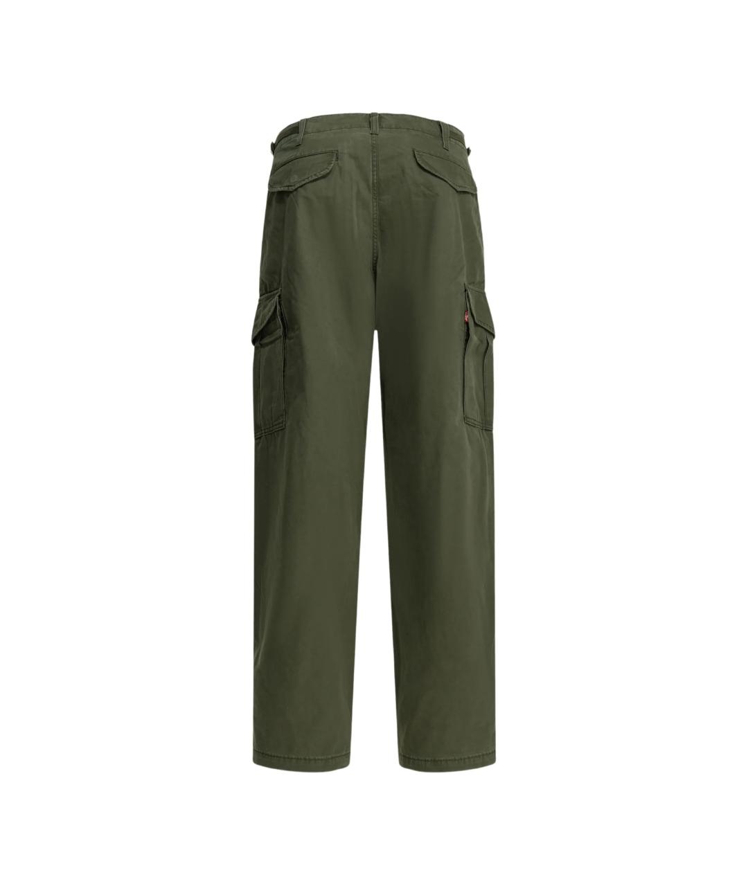 LEVI'S Зеленые хлопковые повседневные брюки, фото 2