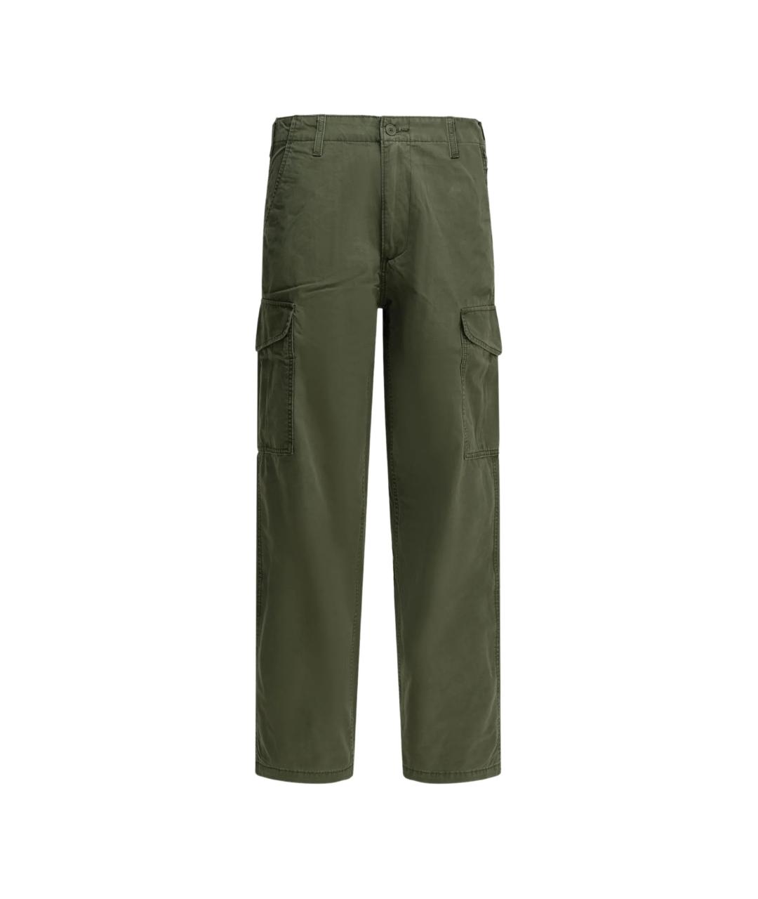 LEVI'S Зеленые хлопковые повседневные брюки, фото 1