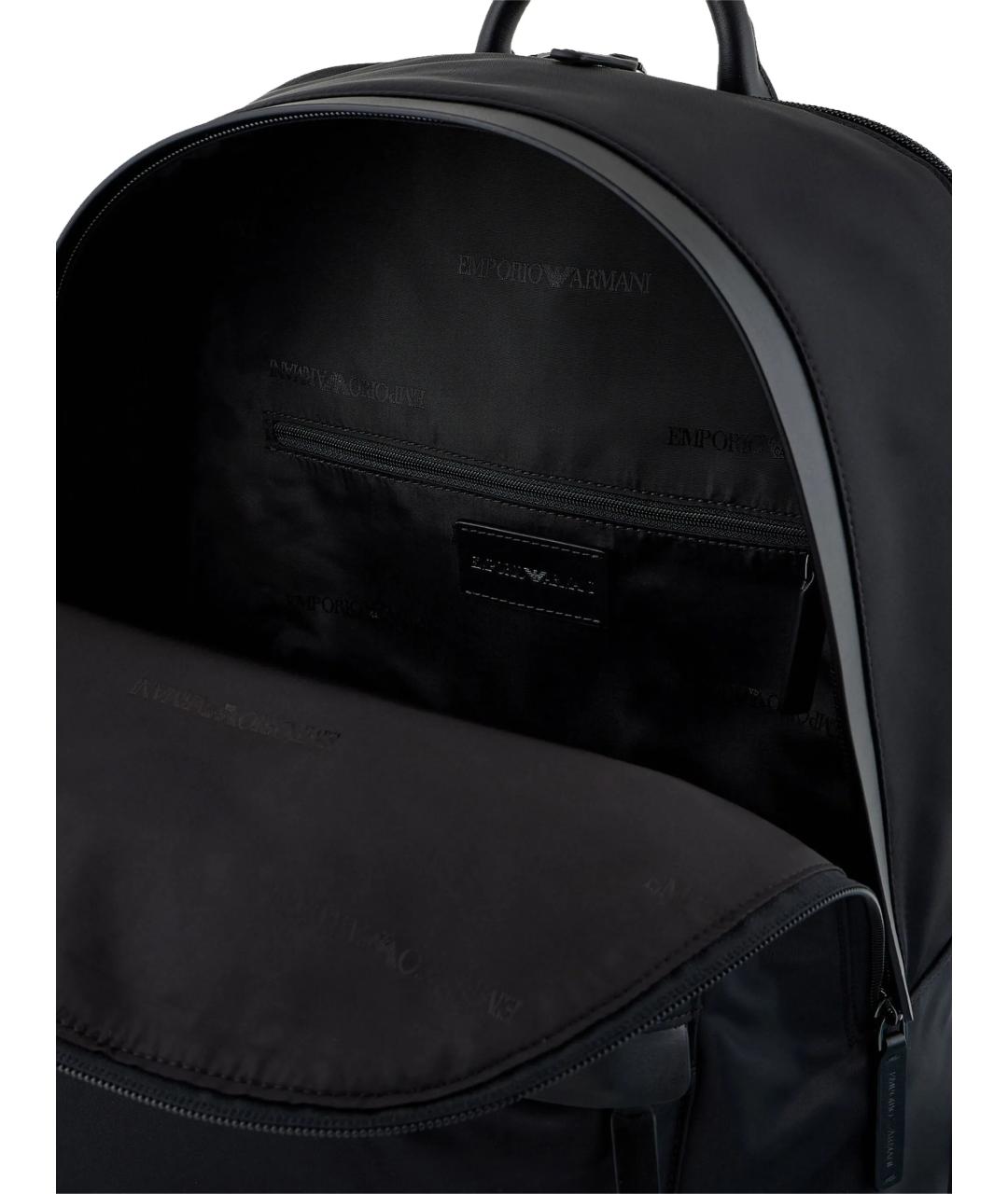 EMPORIO ARMANI Черный тканевый рюкзак, фото 4