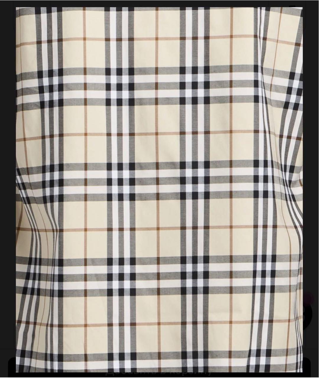 BURBERRY Бежевая хлопковая кэжуал рубашка, фото 4