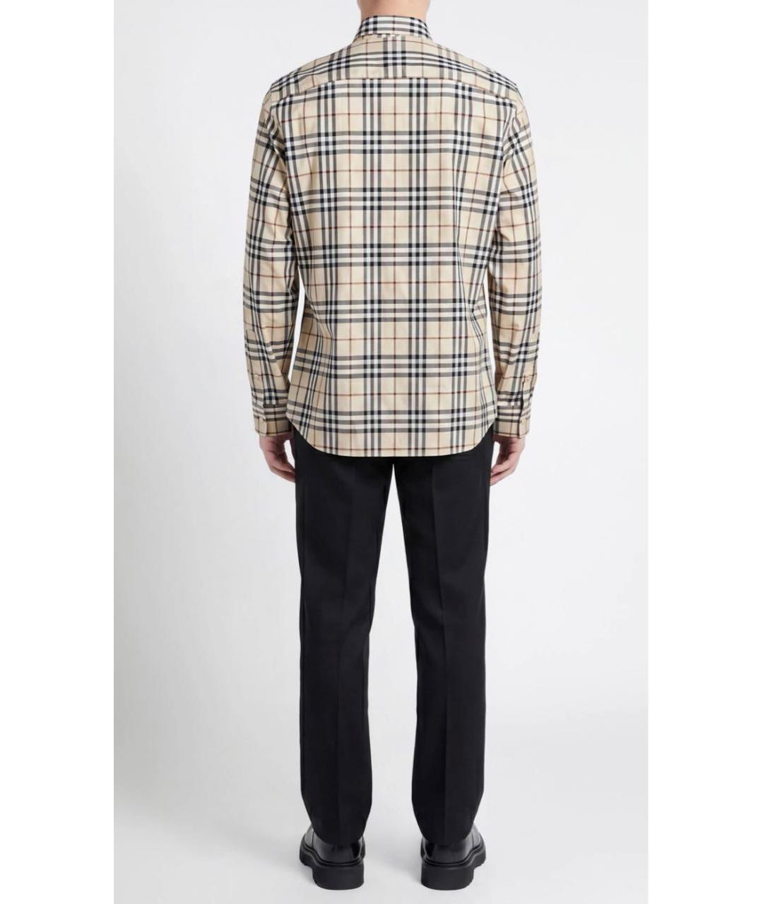 BURBERRY Бежевая хлопковая кэжуал рубашка, фото 2