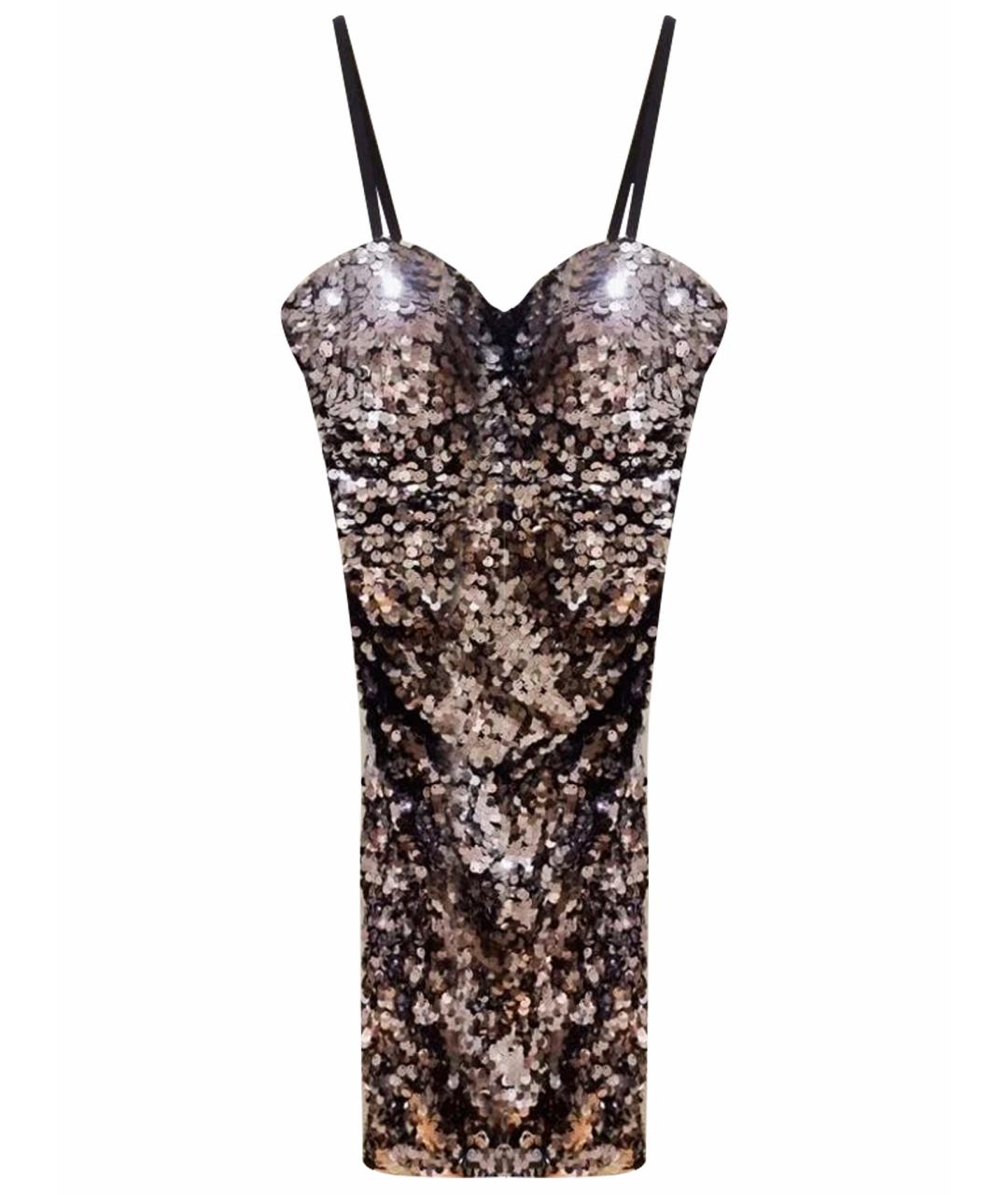 DOLCE&GABBANA Мульти полиэстеровое коктейльное платье, фото 1