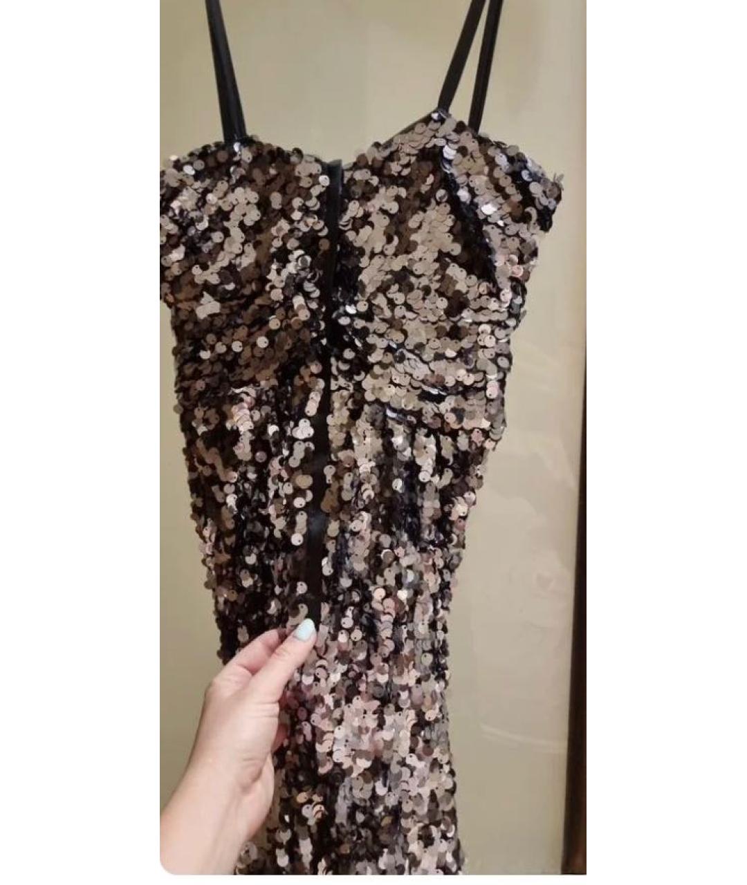 DOLCE&GABBANA Мульти полиэстеровое коктейльное платье, фото 2