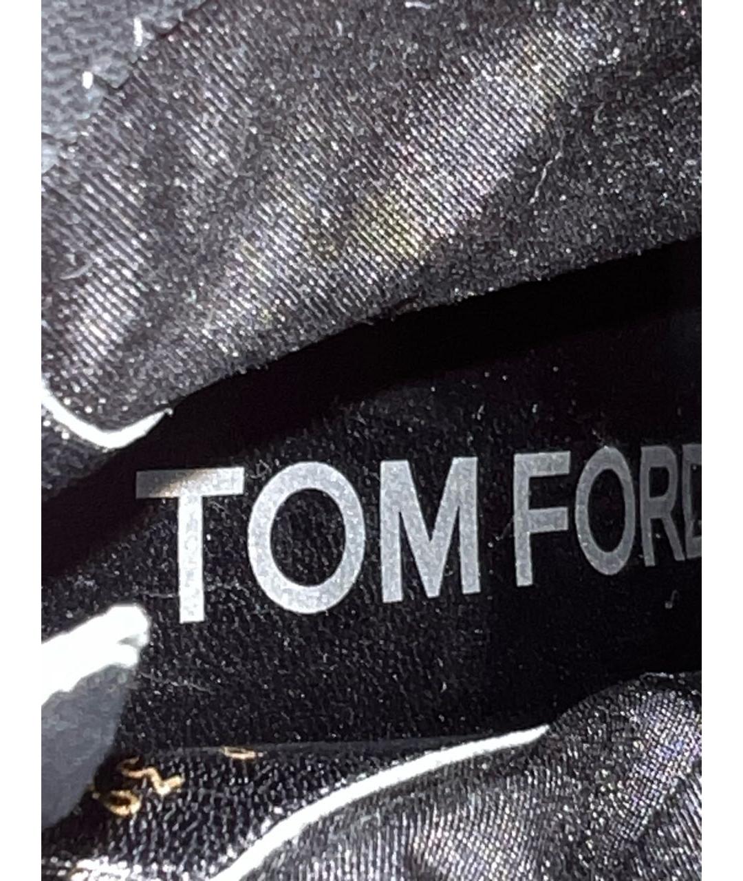 TOM FORD Черные кожаные ботильоны, фото 5