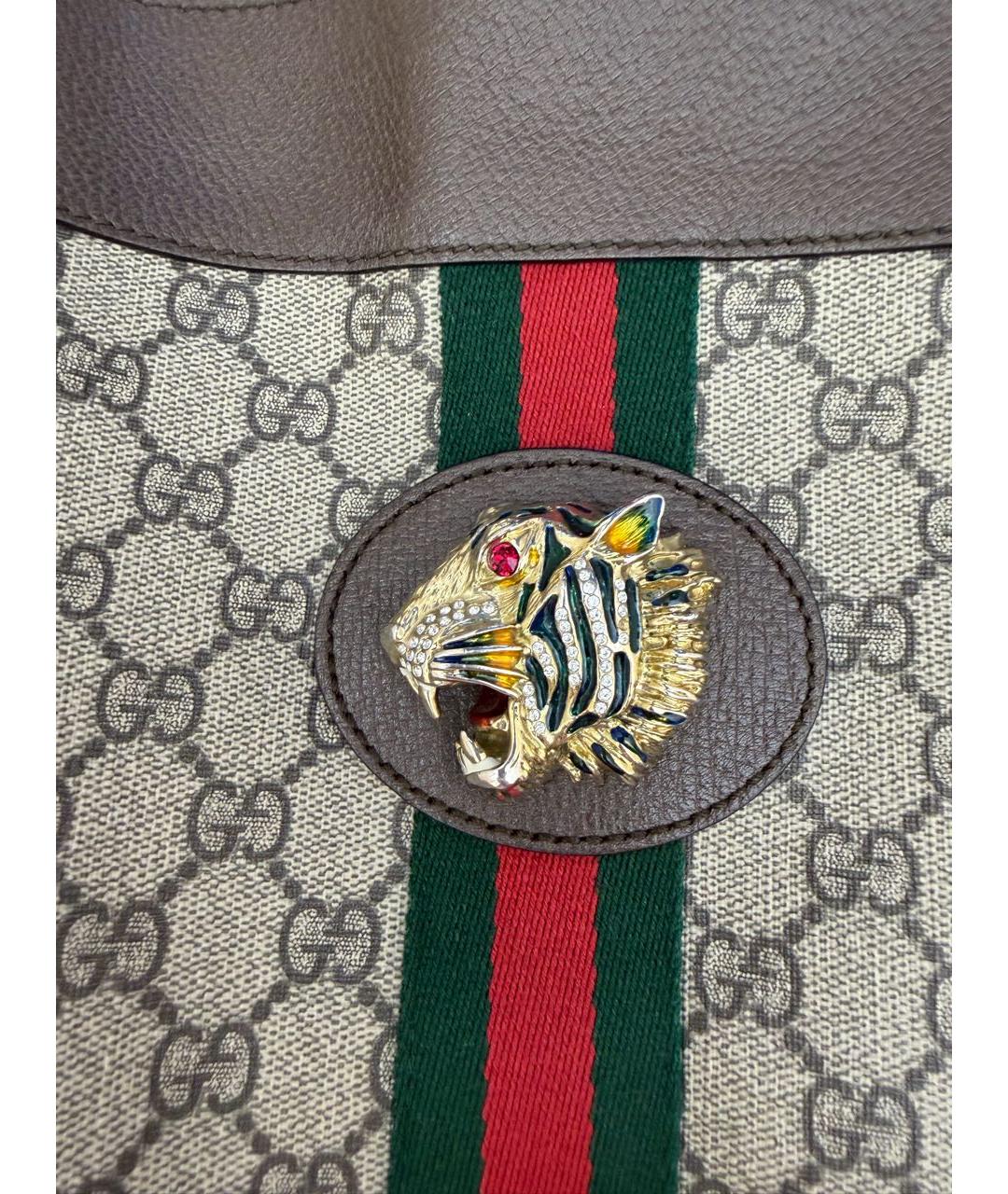 GUCCI Коричневая кожаная сумка тоут, фото 3