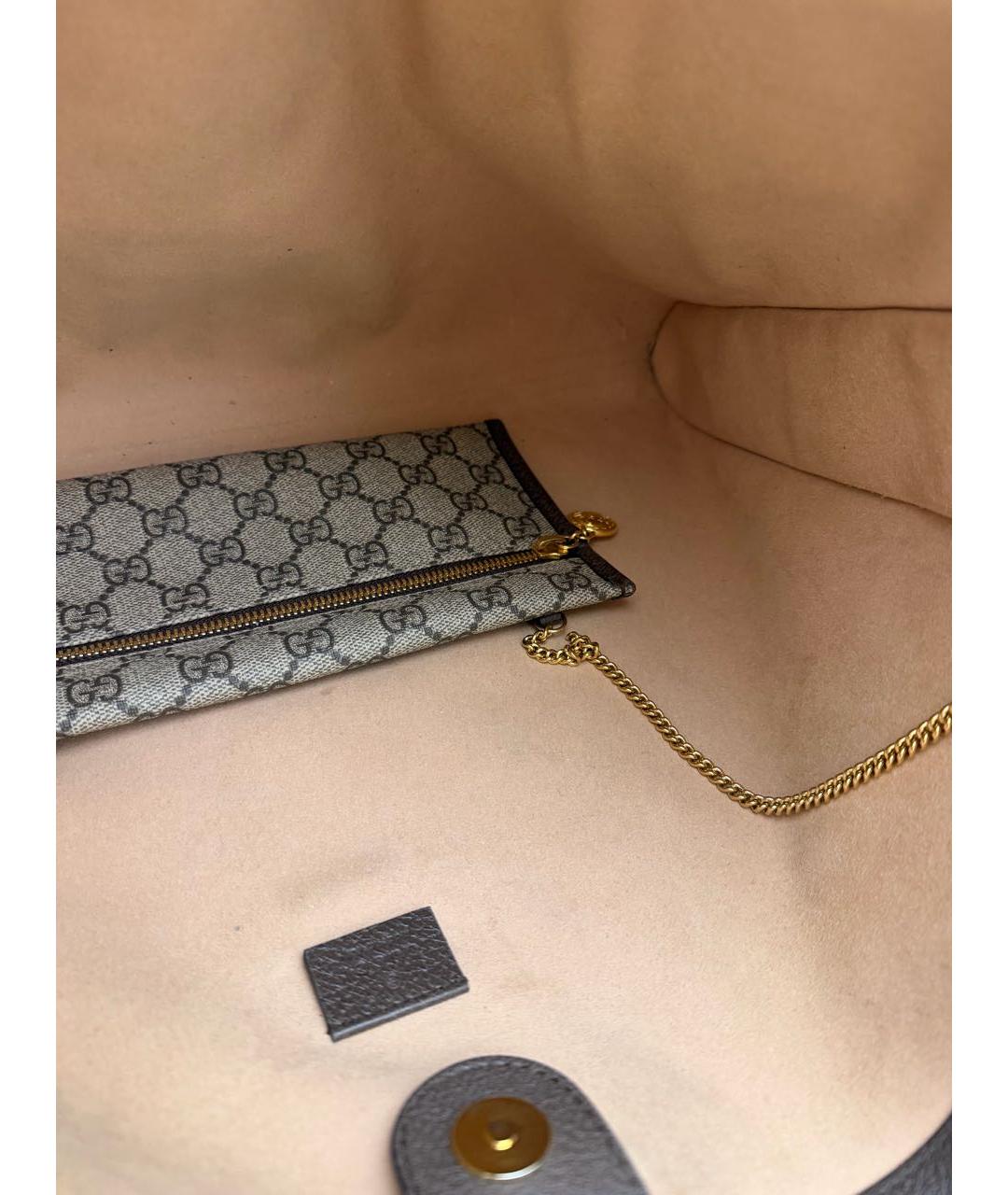 GUCCI Коричневая кожаная сумка тоут, фото 7