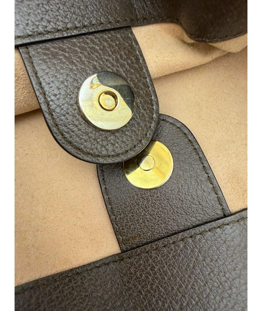 GUCCI Коричневая кожаная сумка тоут, фото 8