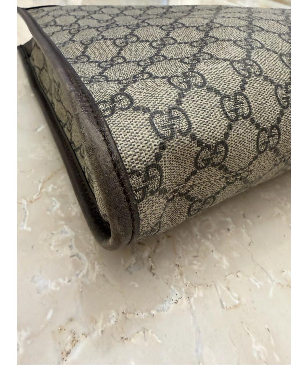 GUCCI Коричневая кожаная сумка тоут, фото 4