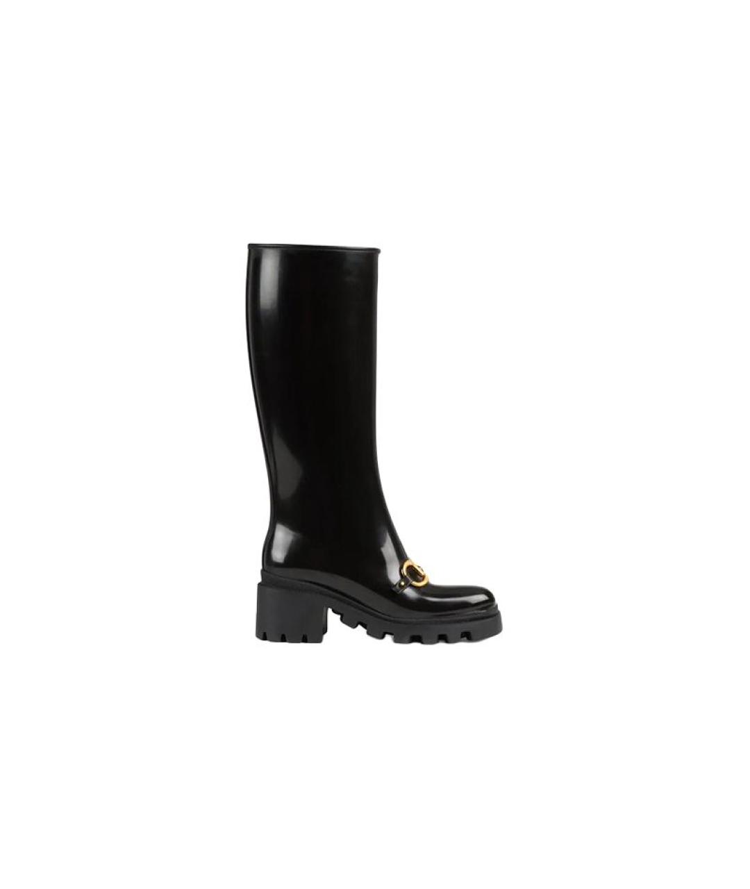 GUCCI Черные резиновые сапоги, фото 2