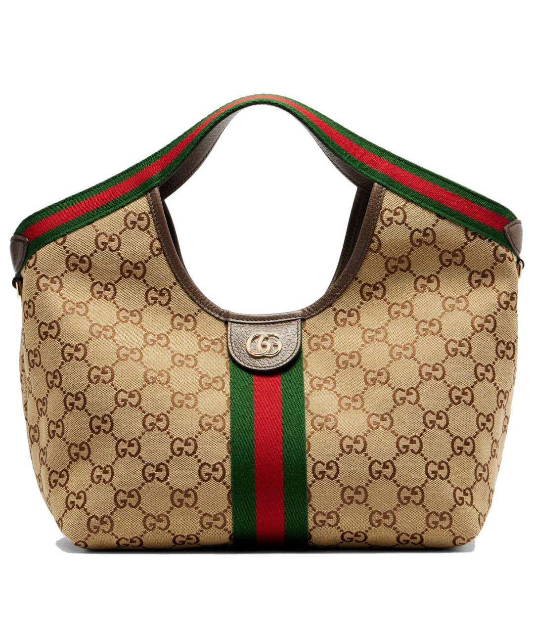 GUCCI Бежевая сумка тоут из канвы, фото 8