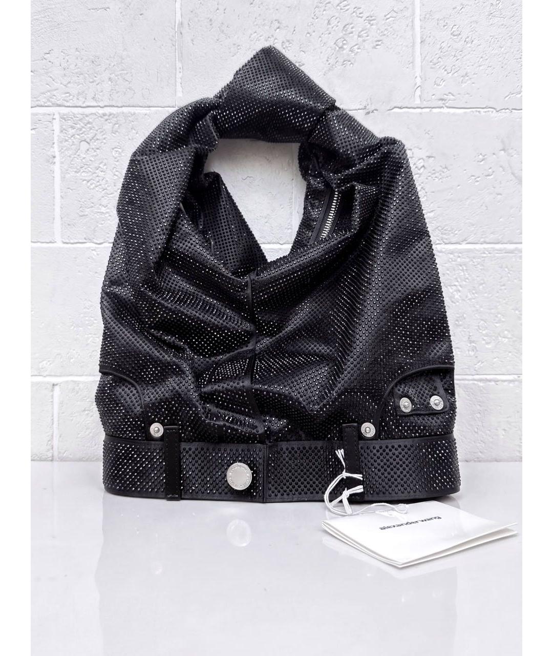 ALEXANDER WANG Черная кожаная сумка с короткими ручками, фото 5