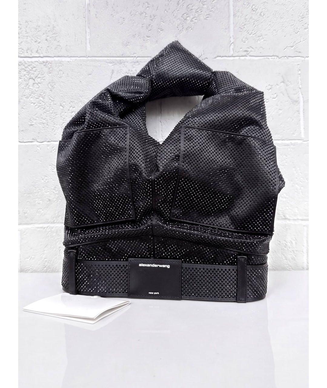 ALEXANDER WANG Черная кожаная сумка с короткими ручками, фото 2