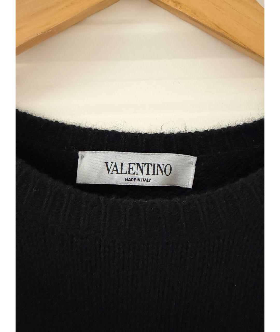 VALENTINO Черный шерстяной джемпер / свитер, фото 4