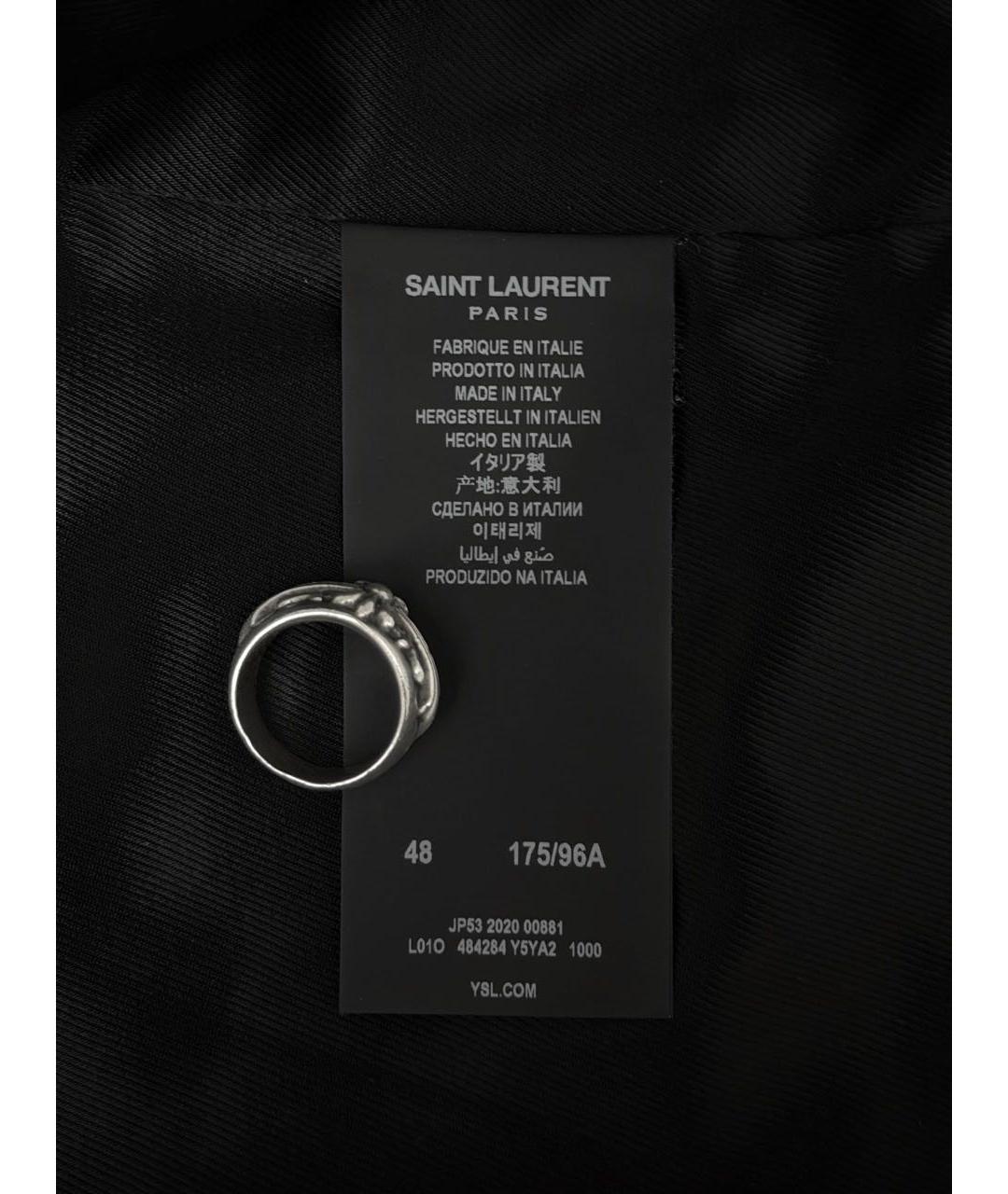 SAINT LAURENT Черная кожаная куртка, фото 5