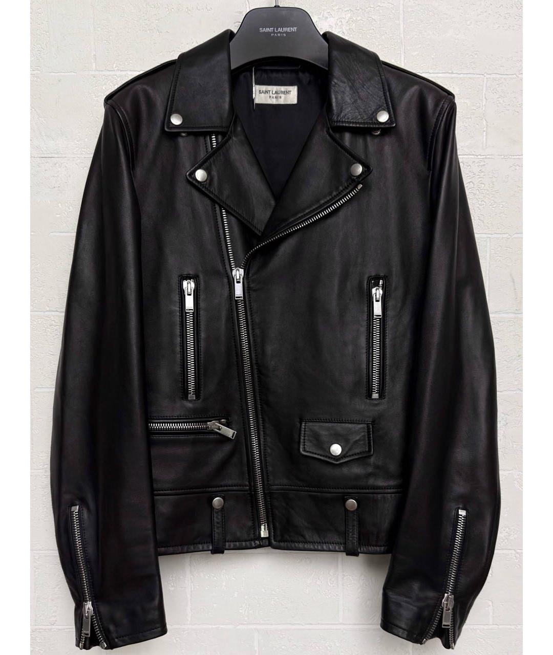 SAINT LAURENT Черная кожаная куртка, фото 6