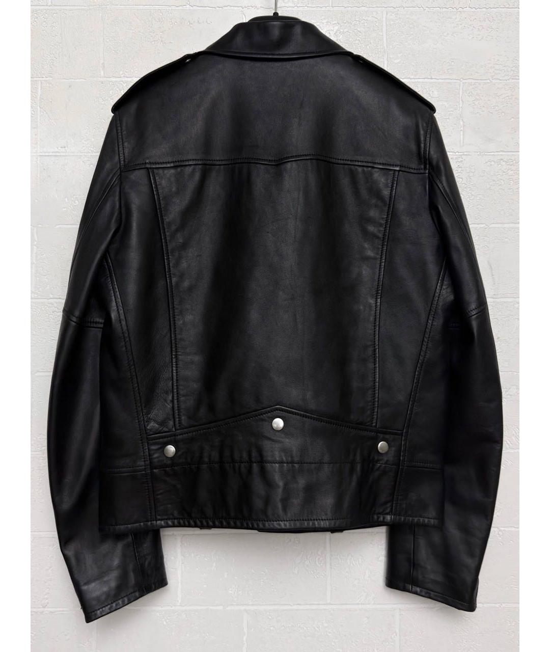 SAINT LAURENT Черная кожаная куртка, фото 2