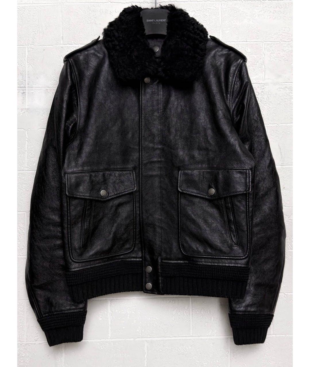 SAINT LAURENT Черная кожаная куртка, фото 7