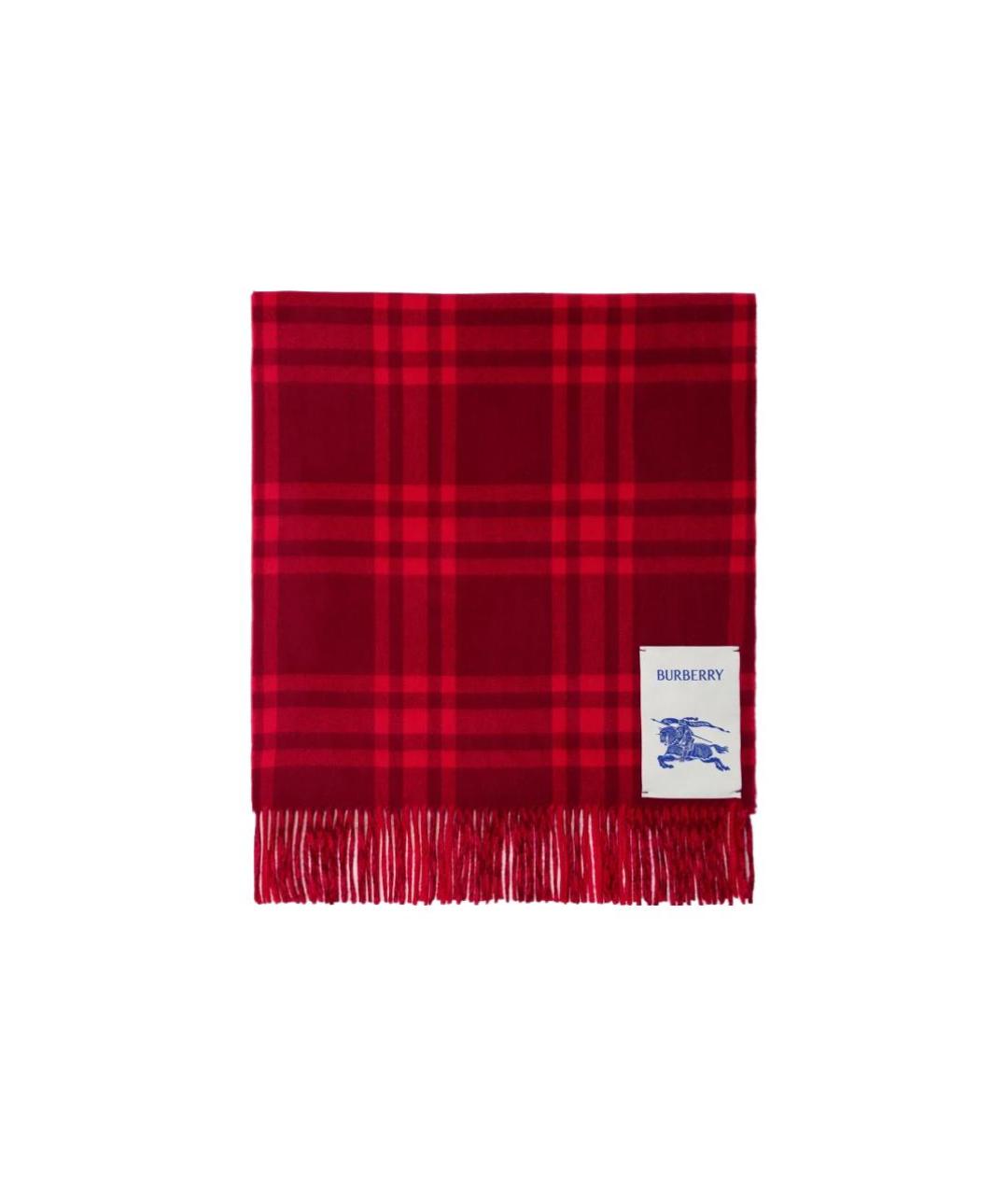 BURBERRY Красный кашемировый шарф, фото 2