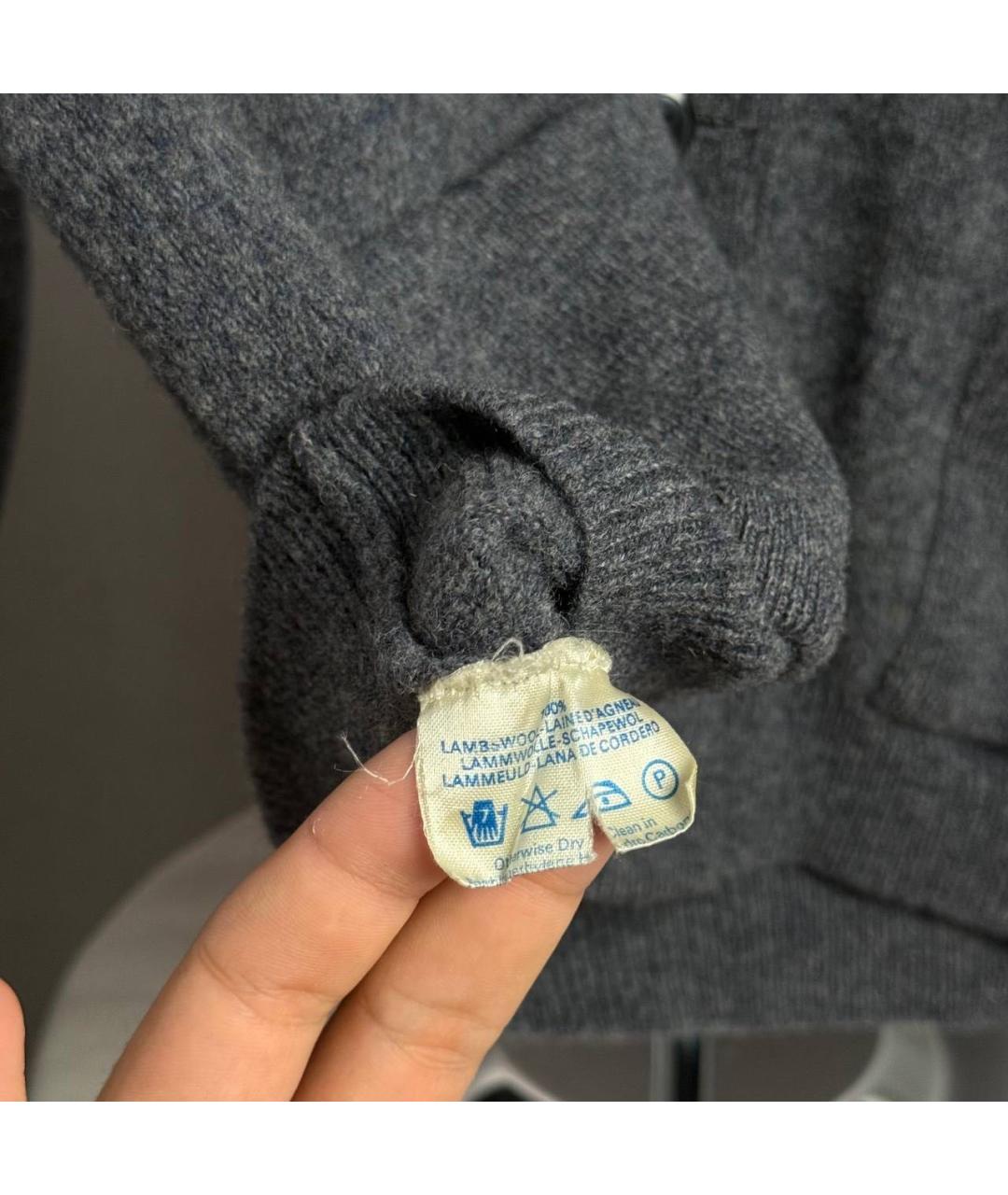 BURBERRY Антрацитовый шерстяной кардиган, фото 6