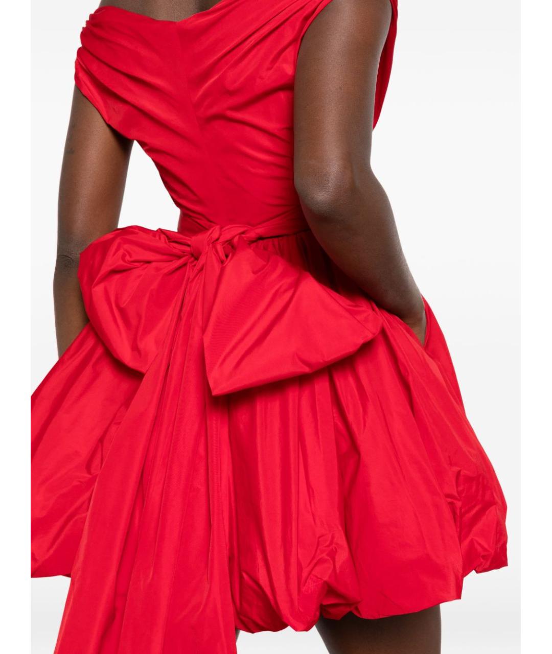 BLUMARINE Красное полиэстеровое коктейльное платье, фото 3