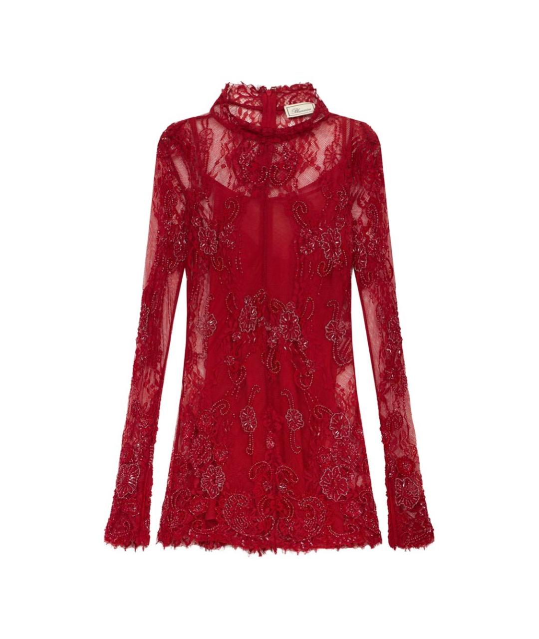 BLUMARINE Красное полиамидовое коктейльное платье, фото 1