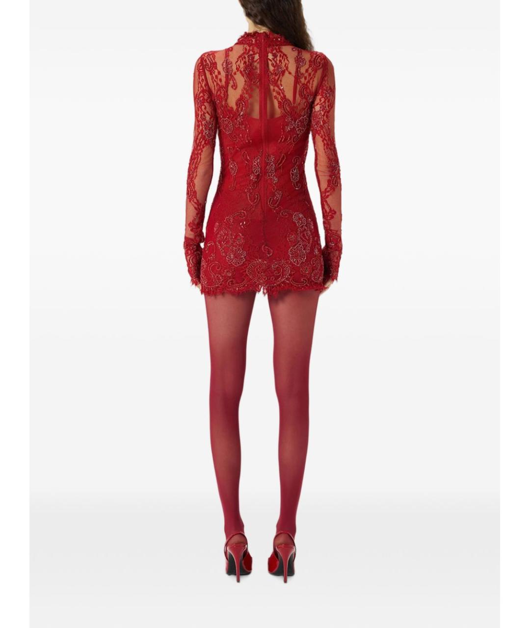 BLUMARINE Красное полиамидовое коктейльное платье, фото 2