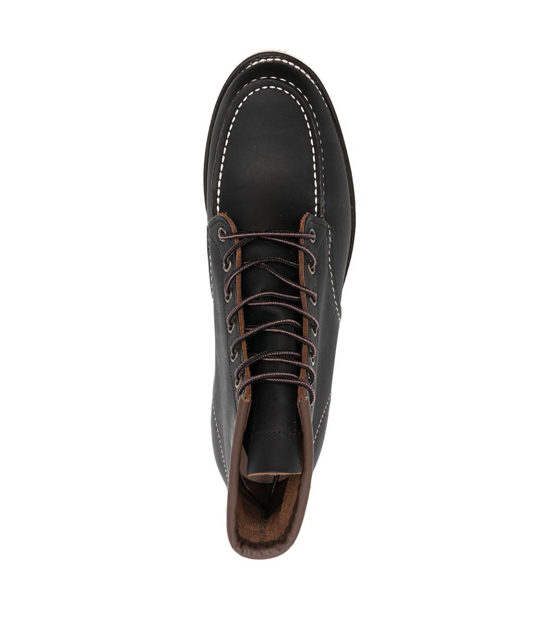 RED WING Черные кожаные высокие ботинки, фото 4