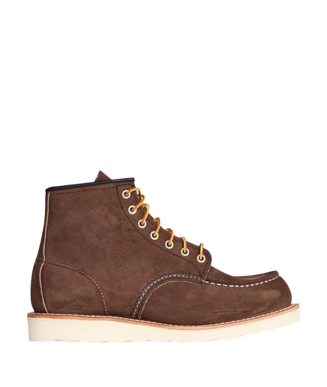 RED WING Коричневые кожаные низкие ботинки, фото 1