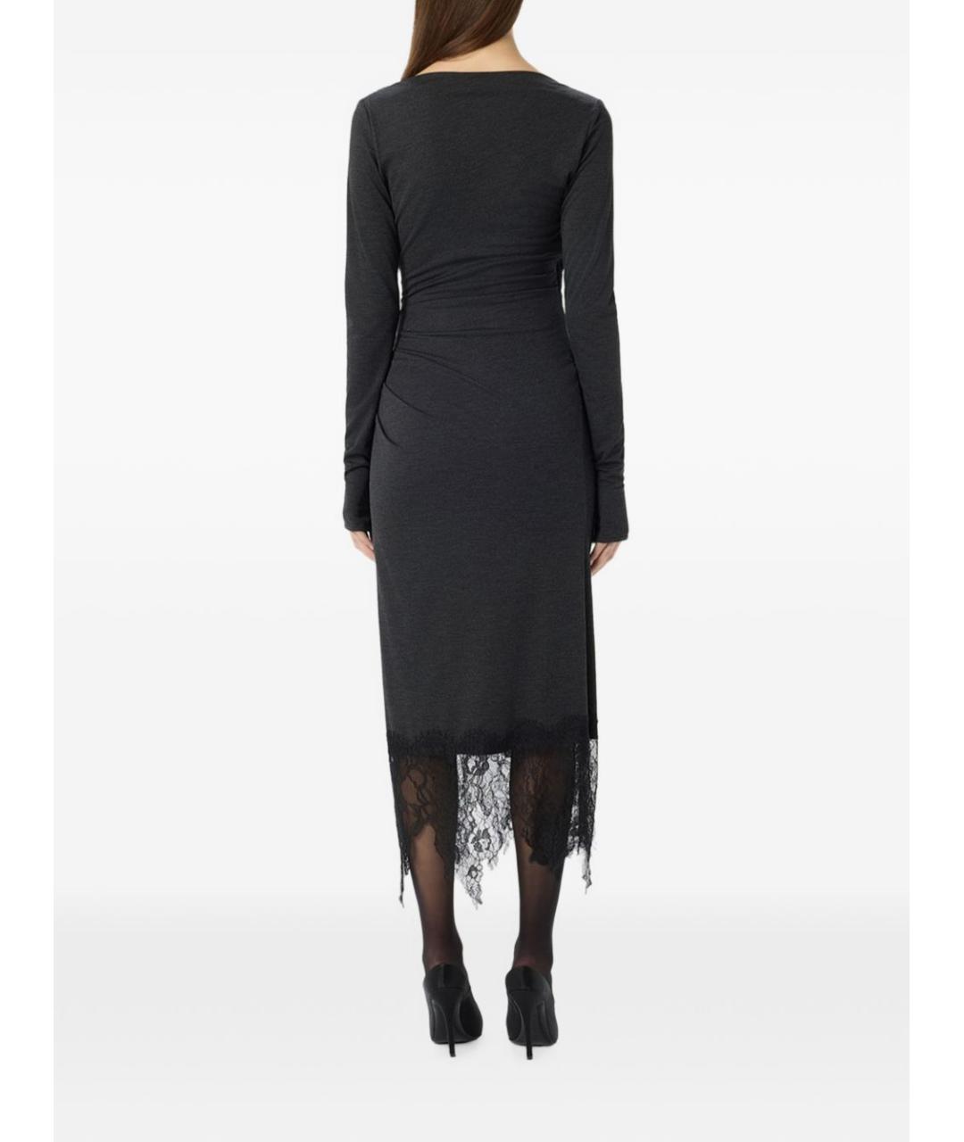 BLUMARINE Серое вискозное повседневное платье, фото 4