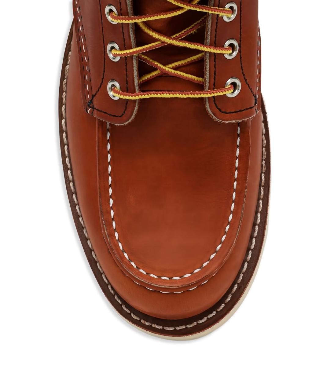 RED WING Коричневые кожаные высокие ботинки, фото 4