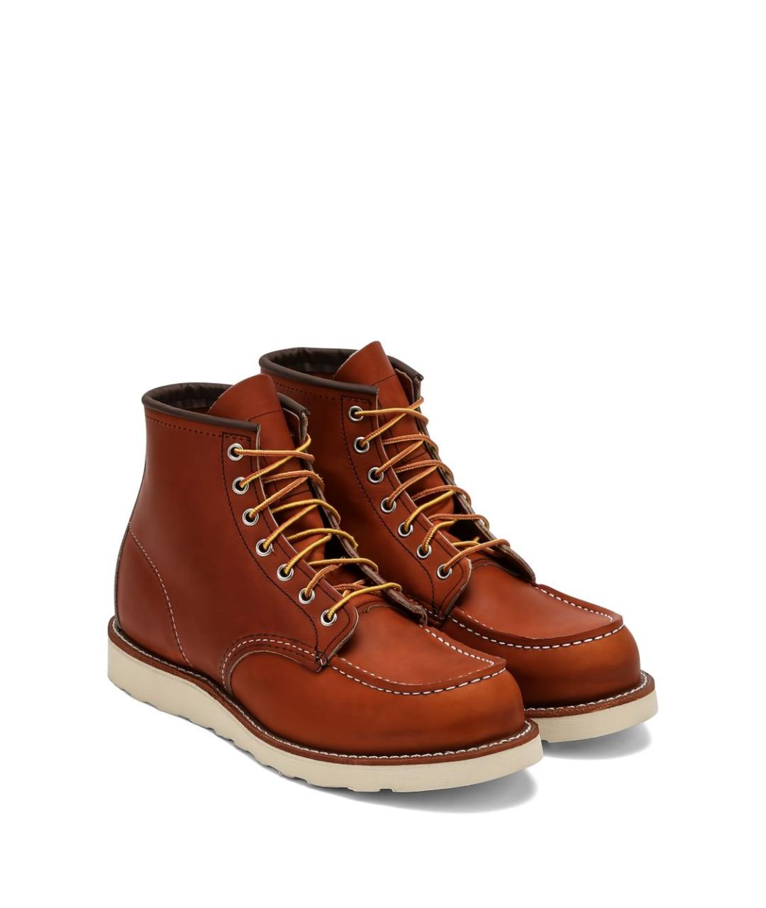 RED WING Коричневые кожаные высокие ботинки, фото 3