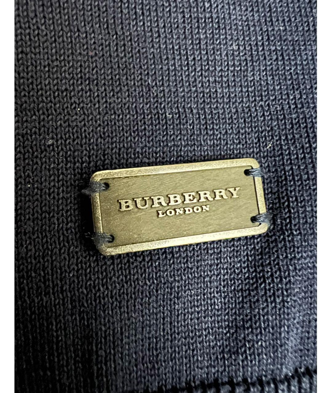 BURBERRY Темно-синий шерстяной джемпер / свитер, фото 4