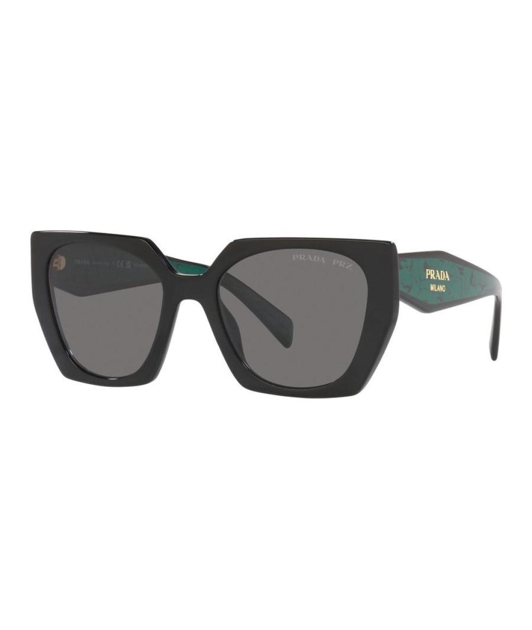 PRADA Черные пластиковые солнцезащитные очки, фото 4