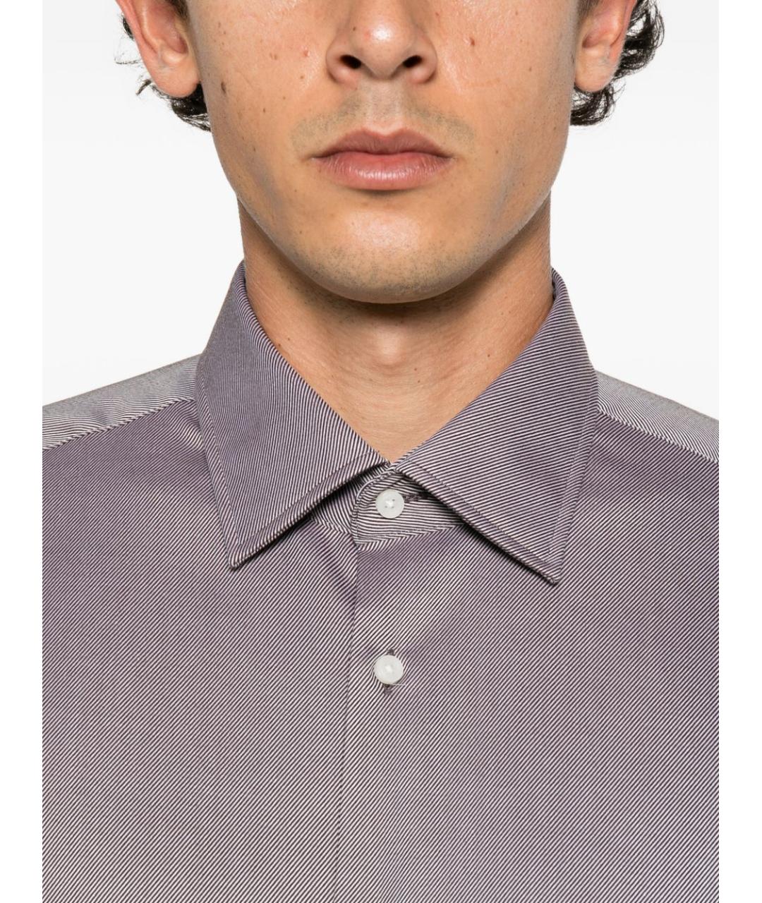 HUGO BOSS Бежевая хлопковая классическая рубашка, фото 4