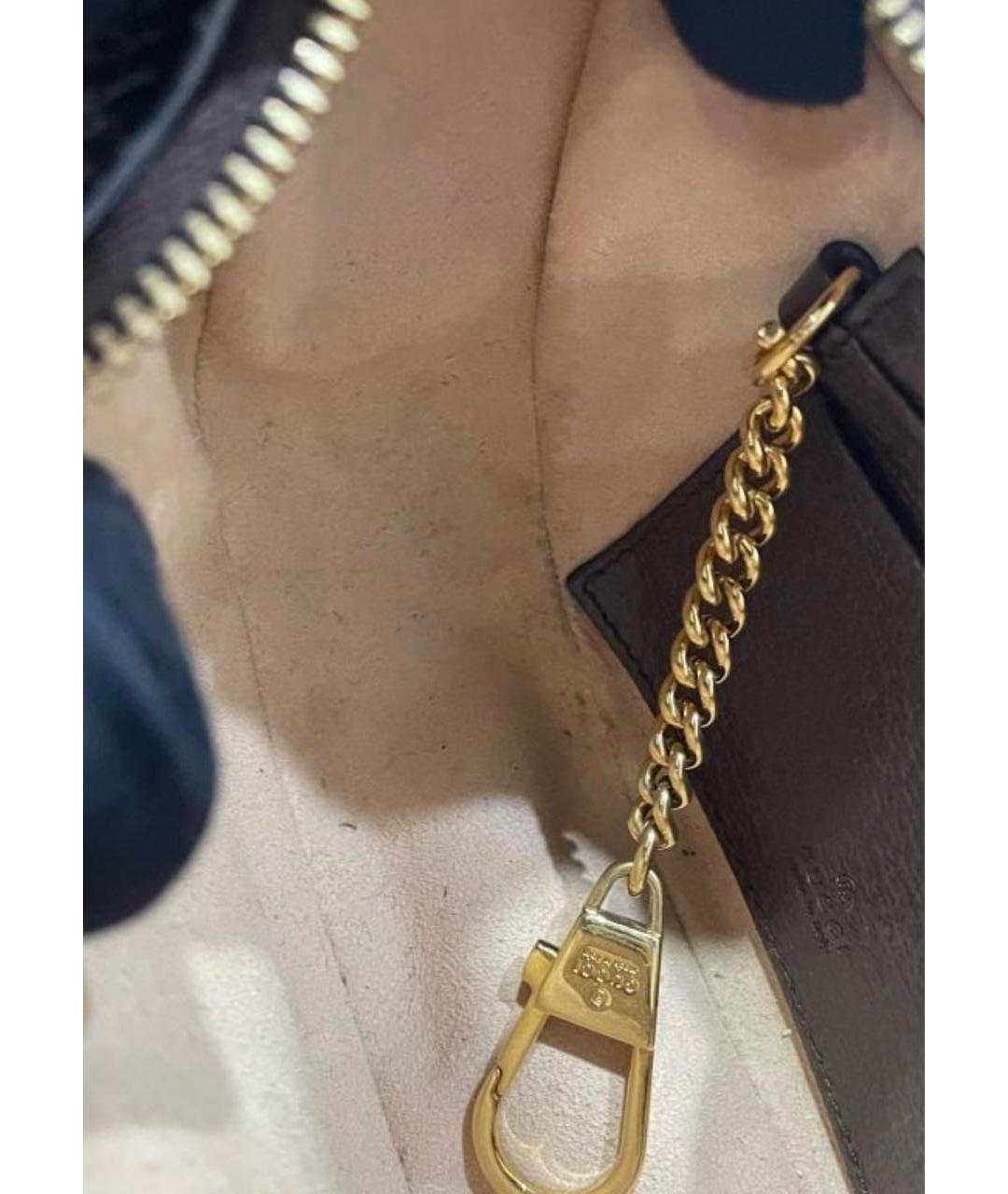 GUCCI Коричневая сумка с короткими ручками из канвы, фото 7