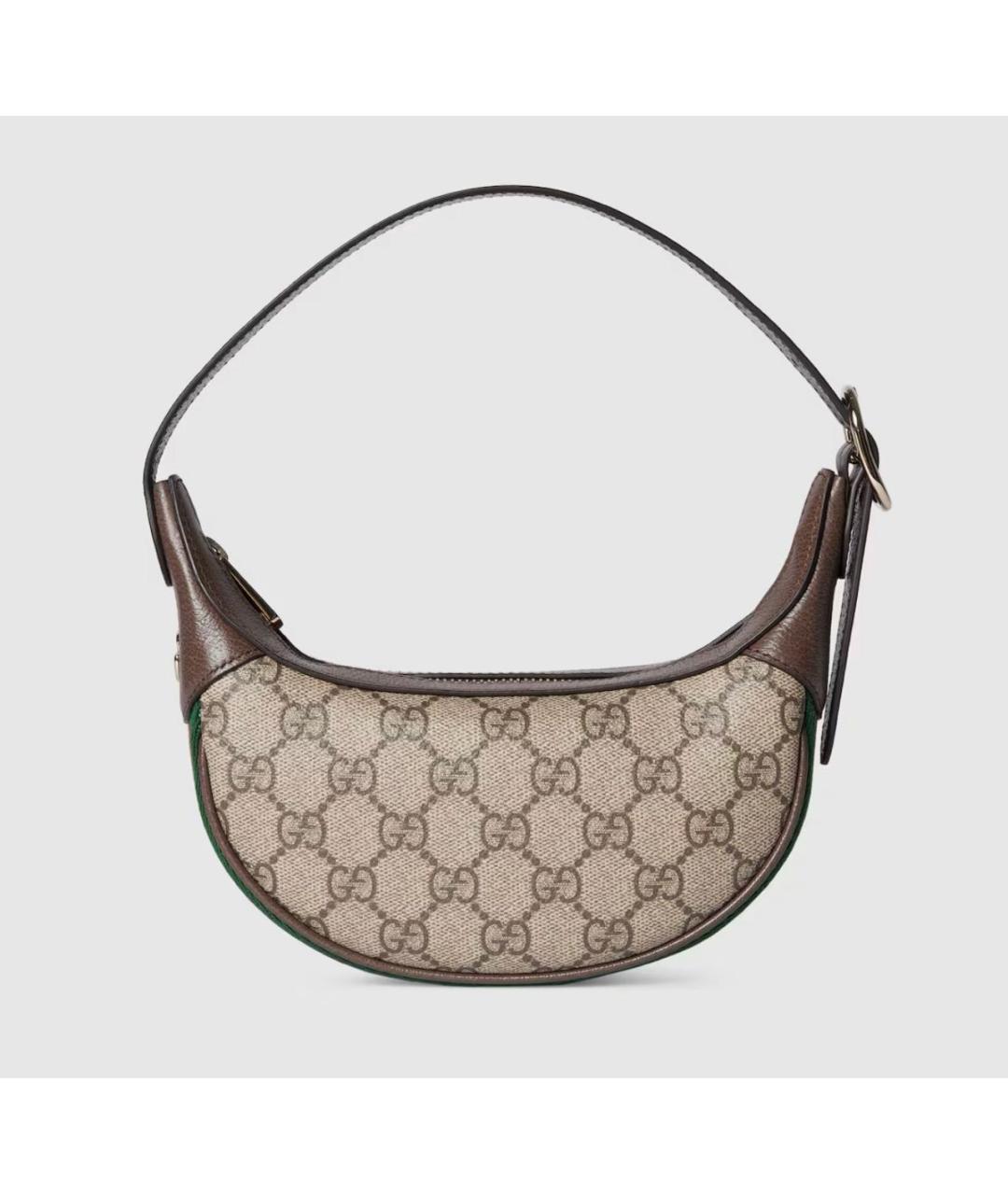 GUCCI Коричневая сумка с короткими ручками из канвы, фото 9