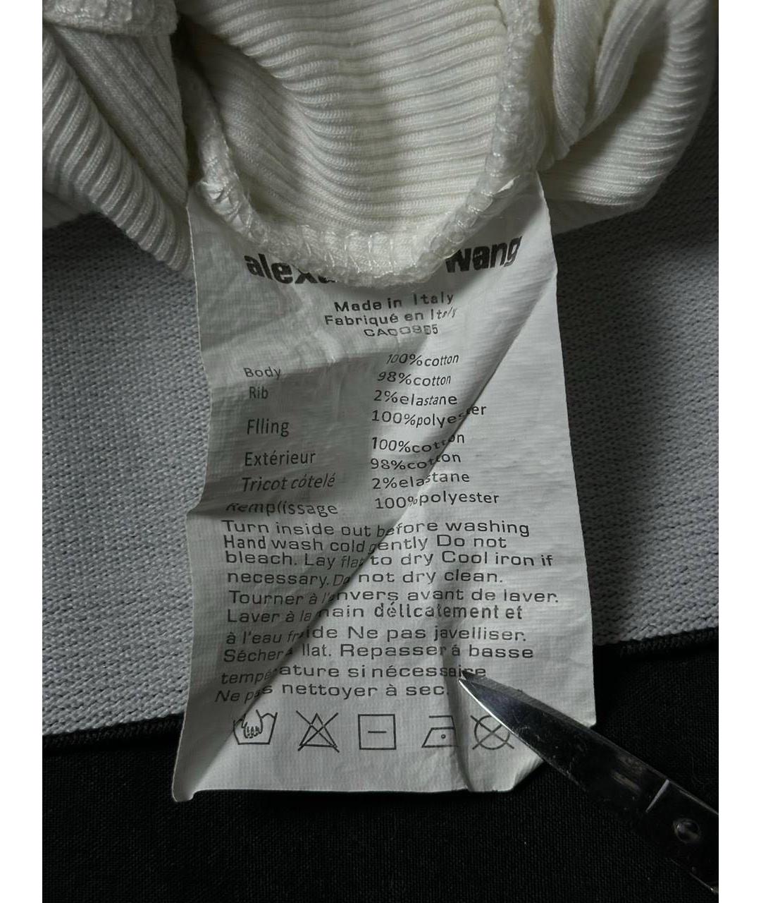 ALEXANDER WANG Белая хлопковая майка, фото 5