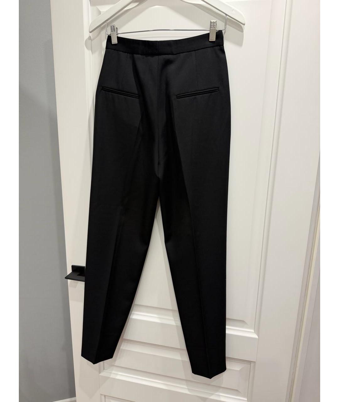 SAINT LAURENT Черные шерстяные брюки узкие, фото 4