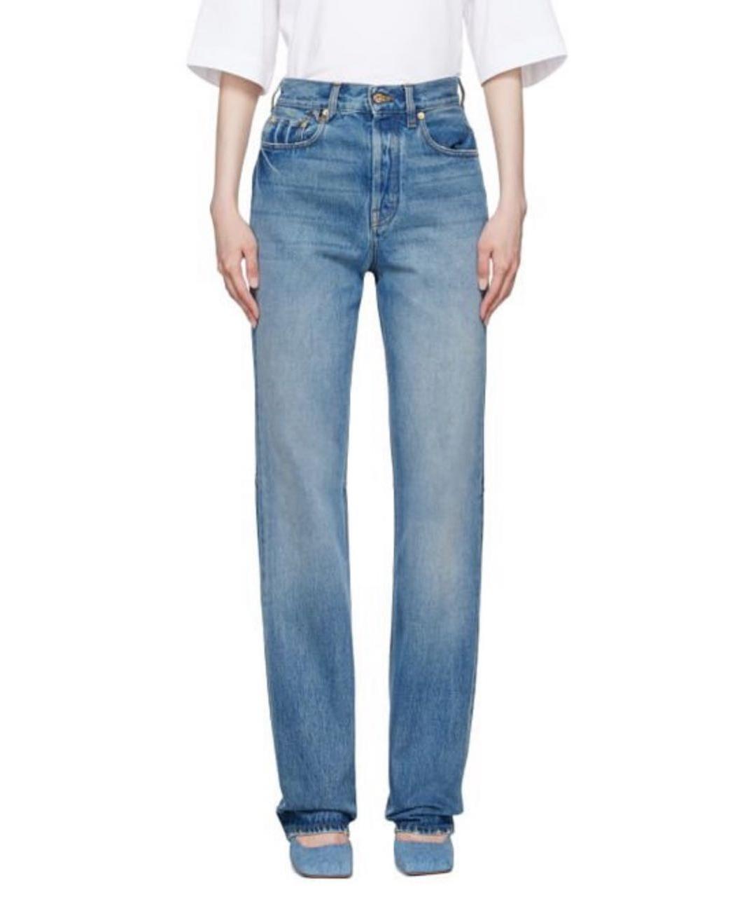 JACQUEMUS Синие хлопковые прямые джинсы, фото 2
