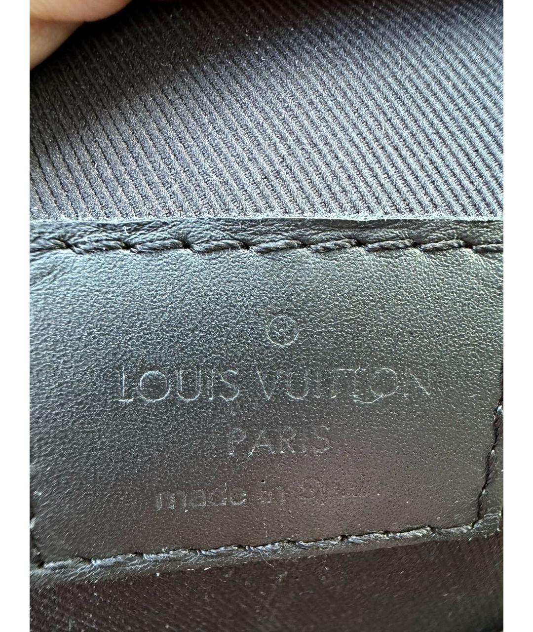 LOUIS VUITTON Темно-синяя кожаная сумка на плечо, фото 6