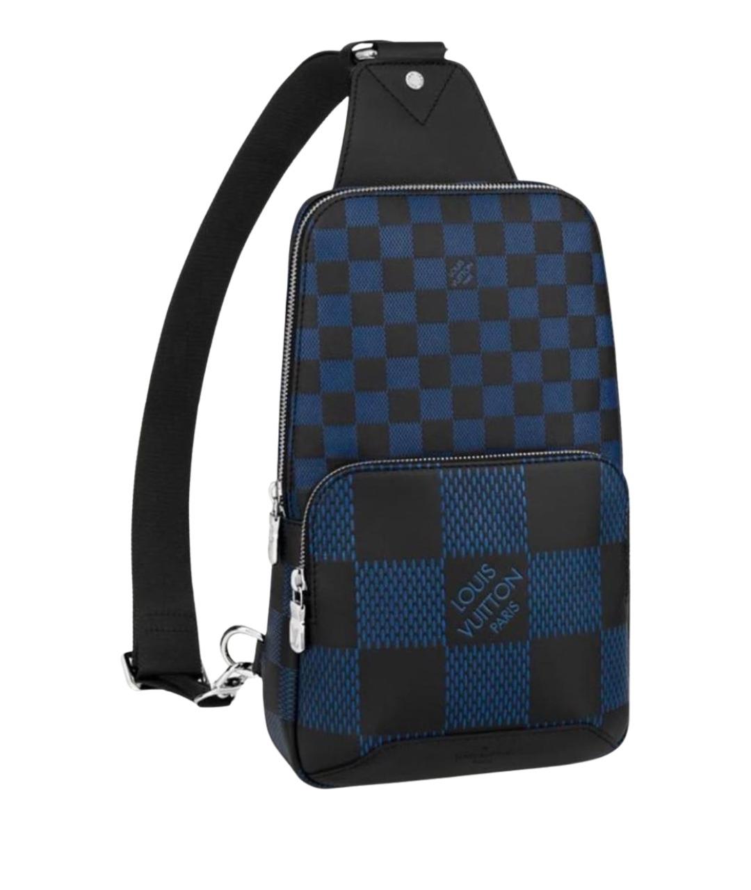 LOUIS VUITTON Темно-синяя кожаная сумка на плечо, фото 1