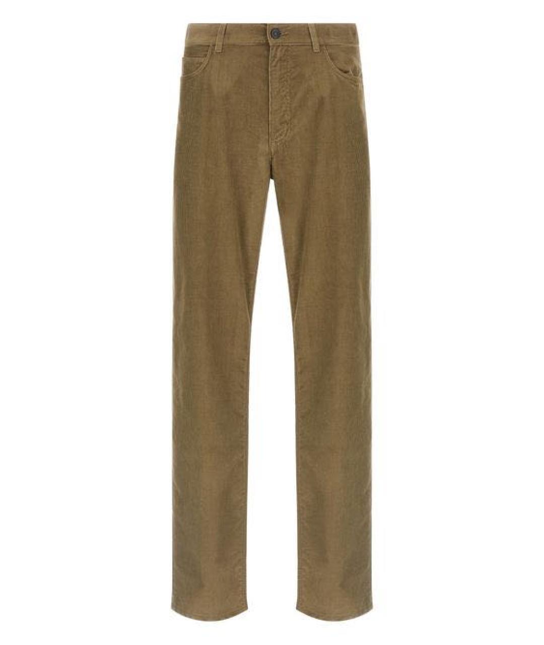 THE ROW Горчичные хлопковые прямые брюки, фото 9