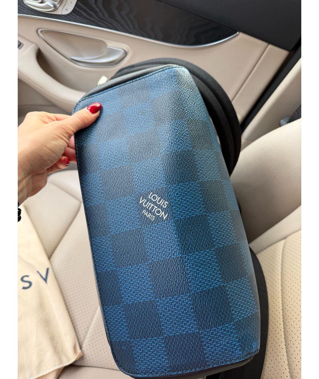 LOUIS VUITTON Синий кожаный рюкзак, фото 6