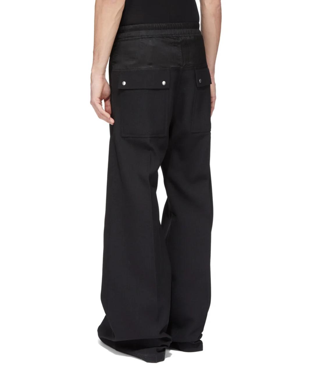RICK OWENS Черные шерстяные повседневные брюки, фото 5