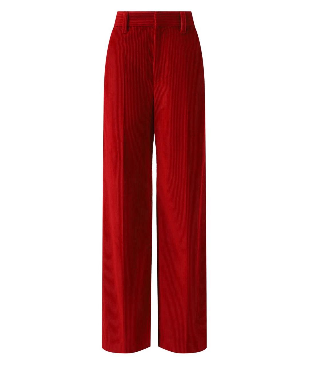 BRUNELLO CUCINELLI Красные хлопковые брюки широкие, фото 9