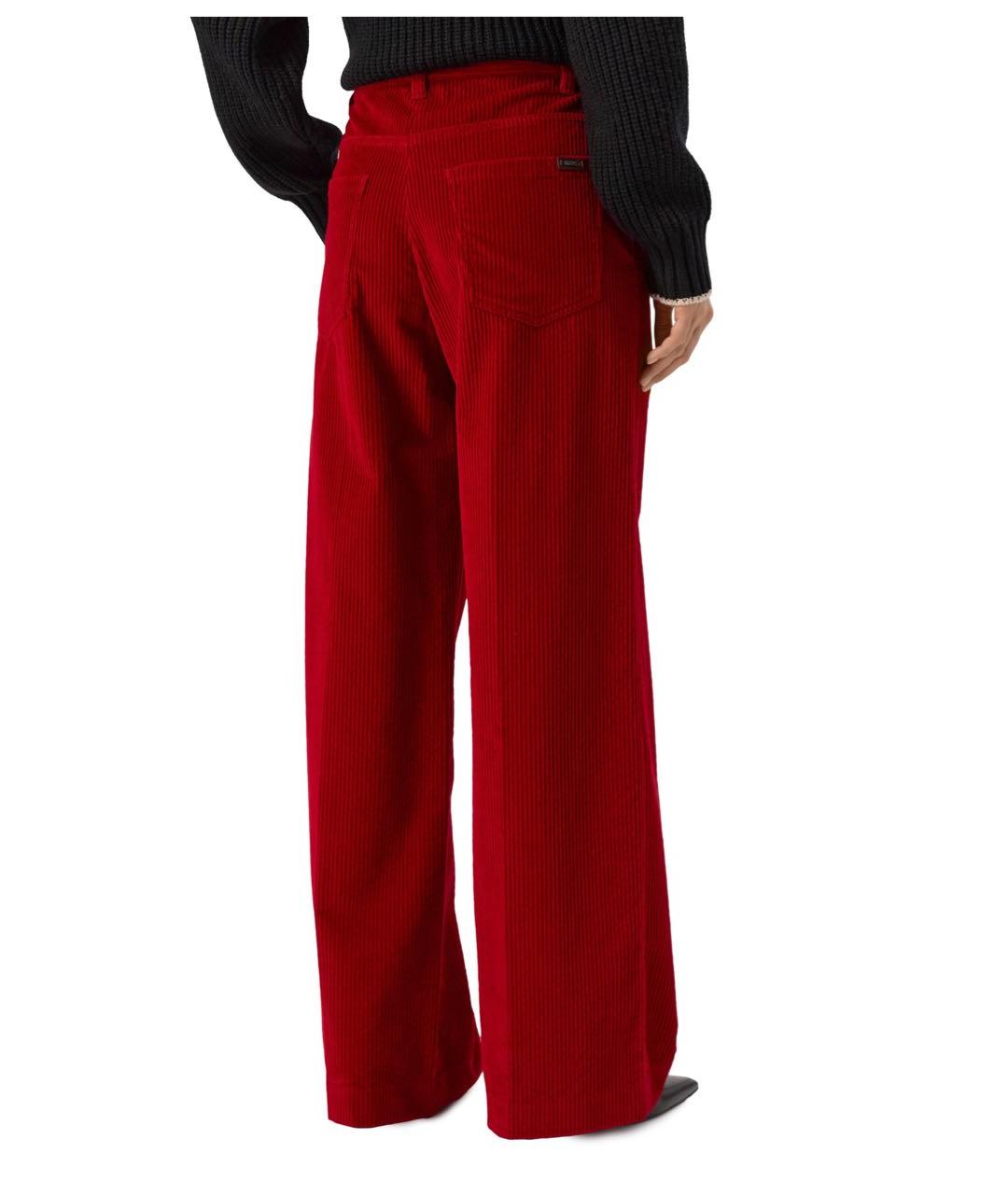 BRUNELLO CUCINELLI Красные хлопковые брюки широкие, фото 3