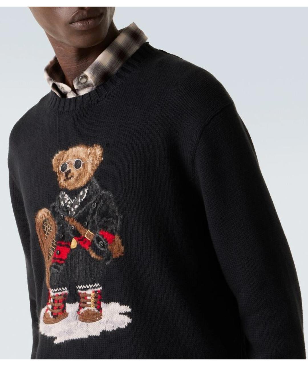 POLO RALPH LAUREN Черный хлопковый джемпер / свитер, фото 3