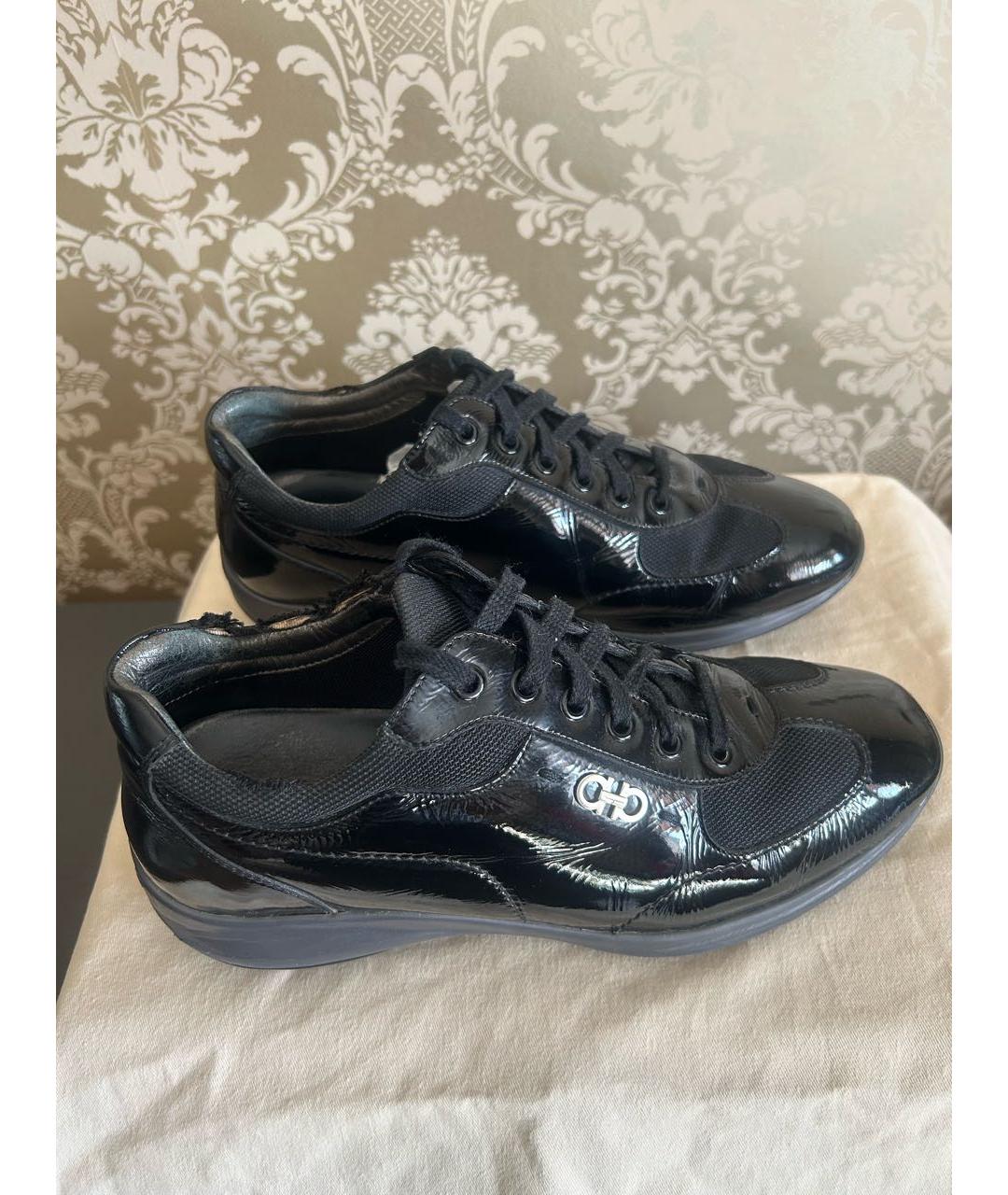 FERRAGAMO Черные ботинки из лакированной кожи, фото 7