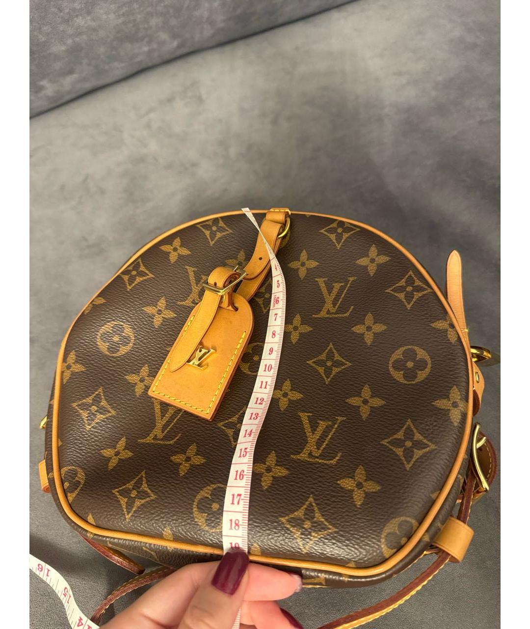 LOUIS VUITTON Коричневая кожаная сумка через плечо, фото 5